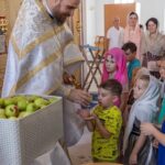 "19 августа 2023 года в престольный праздник Преображения Господа Бога и Спаса нашего Иисуса Христа протоиерей Дмитрий Культинов совершил Божественную литургию в храме Преображения Господня п. Кадом."