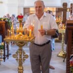"19 августа 2023 года в престольный праздник Преображения Господа Бога и Спаса нашего Иисуса Христа протоиерей Дмитрий Культинов совершил Божественную литургию в храме Преображения Господня п. Кадом."
