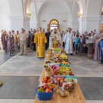 "19 августа 2023 года в престольный праздник Преображения Господа Бога и Спаса нашего Иисуса Христа протоиерей Дмитрий Культинов совершил Божественную литургию в храме Преображения Господня п. Кадом."