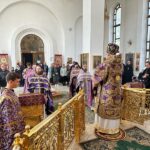 "24 апреля 2024 года, в среду 6-й седмицы, ваий, в день своего рождения преосвященнейший Василий епископ Касимовский и Сасовский совершил божественную Литургию Преждеосвященных Даров в Христорождественской монашеской общине с. Лашма Касимовского района."