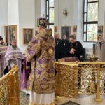 "24 апреля 2024 года, в среду 6-й седмицы, ваий, в день своего рождения преосвященнейший Василий епископ Касимовский и Сасовский совершил божественную Литургию Преждеосвященных Даров в Христорождественской монашеской общине с. Лашма Касимовского района."