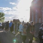 "3 мая 2024 года, в Великий Пяток — день, посвященный воспоминанию Святых спасительных Страстей Господа нашего Иисуса Христа, протоиерей Дмитрий Культинов совершил вечерню с выносом Плащаницы в храме Преображения Господня п. Кадом."