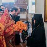 "15 октября 2024 года, в день памяти священномученика Киприана и мученицы Иустины, настоятель храма Преображения Господня п. Кадом протоиерей Димитрий Культинов сослужил Преосвященнейшему епископу Василию за Божественной Литургией в Милостиво-Богородицком женском монастыре п. Кадом."