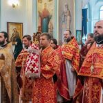 "15 октября 2024 года, в день памяти священномученика Киприана и мученицы Иустины, настоятель храма Преображения Господня п. Кадом протоиерей Димитрий Культинов сослужил Преосвященнейшему епископу Василию за Божественной Литургией в Милостиво-Богородицком женском монастыре п. Кадом."